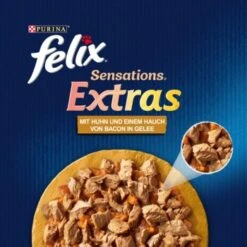 Felix Sensations Extras Gelees 26x85g Mit Huhn Und Einem Hauch Von Bacon -Zoofachgeschäft acc1fa71e4b94693a0005eea2c6544d0e6a79fbe 74fcf208f3936ff9e03de953bbc2026fce5d3760